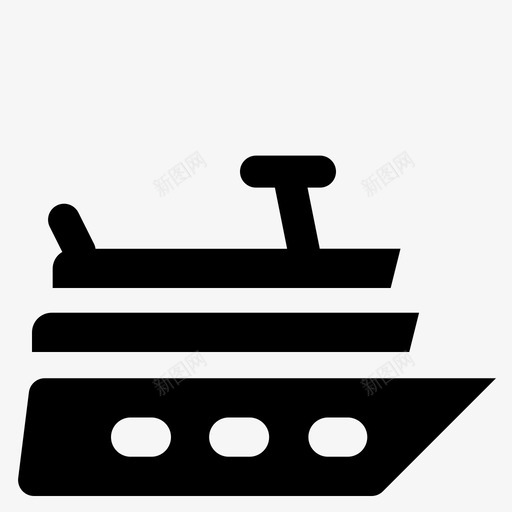 游艇货物物流svg_新图网 https://ixintu.com 游艇 货物 物流运输 固体 运输