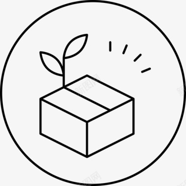 可持续包装盒子可回收图标