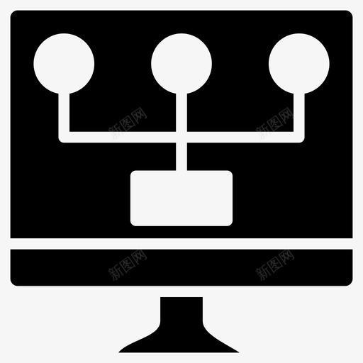 网络连接监视器svg_新图网 https://ixintu.com 网络 连接 监视器 屏幕 社交 数据库 存储 图示