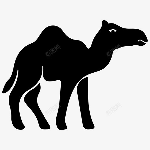 骆驼动物牛svg_新图网 https://ixintu.com 动物 骆驼 沙漠 野生动物 字形 图标