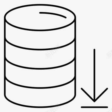 下载箭头数据库图标