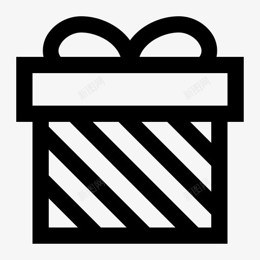 礼物盒子新年svg_新图网 https://ixintu.com 礼物 新年 派对 盒子 大纲