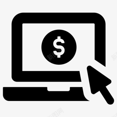 网上赚钱电子交易笔记本电脑图标