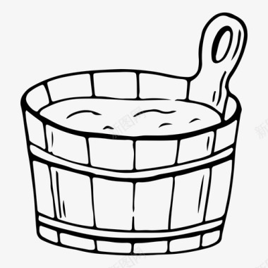 木桶浴缸浴室图标