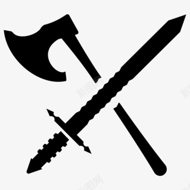 斧与剑复古格斗古代格斗图标