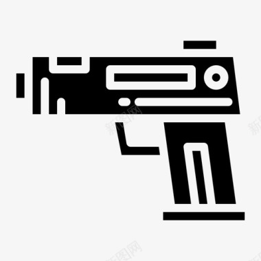 枪武器玩具童年的固体图标