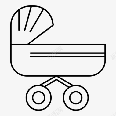 婴儿推车儿童推图标