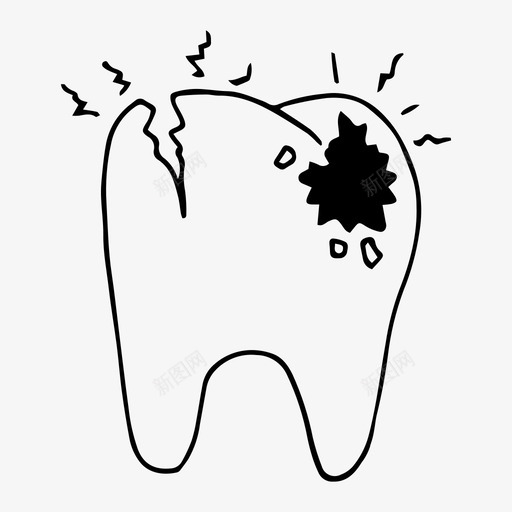 龋齿牙齿护理牙科svg_新图网 https://ixintu.com 龋齿 牙齿 护理 牙科 治疗