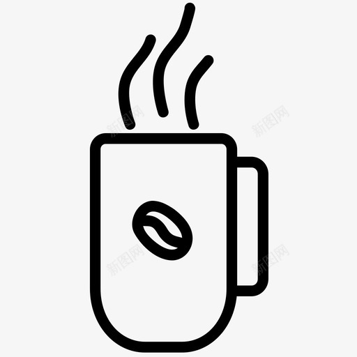 咖啡杯饮料黑色svg_新图网 https://ixintu.com 咖啡杯 饮料 黑色 早餐 能量 早晨
