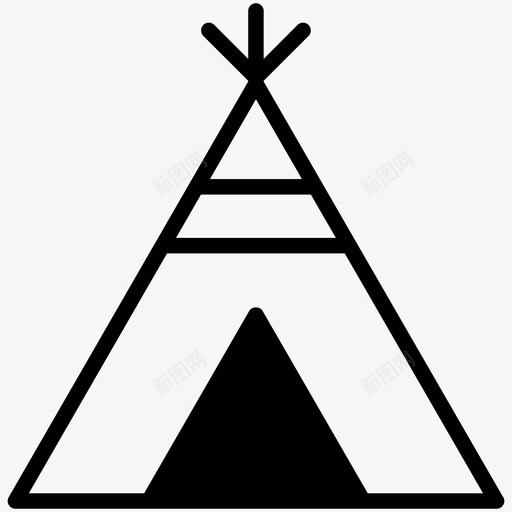 部落帐篷古代图案野营svg_新图网 https://ixintu.com 部落 帐篷 古代 图案 野营 印度 文化 纹身 线图 图标
