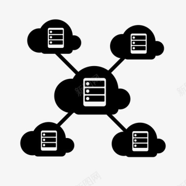服务器云internet网络图标