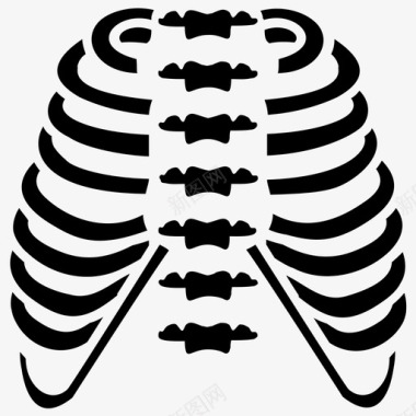 胸腔身体部位人体解剖学图标