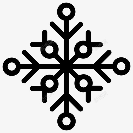 创意雪花圣诞装饰雪花设计svg_新图网 https://ixintu.com 雪花 创意 装饰 圣诞 设计 冬季 几何 图标