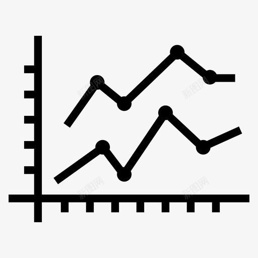 折线图曲线图报表svg_新图网 https://ixintu.com 折线 线图 曲线图 报表 销售 销售商 商业 财务