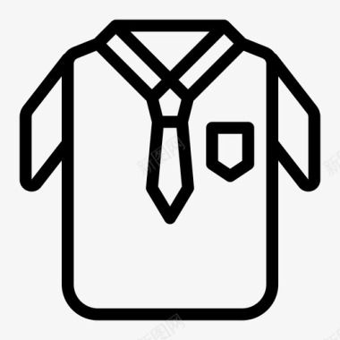 制服和领带男人学校图标