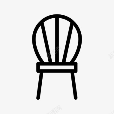 木制椅子椅子家具图标
