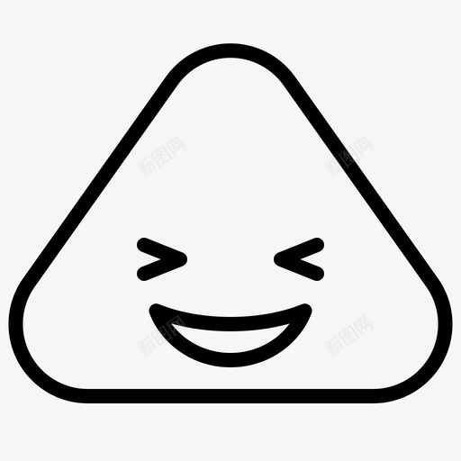 退出表情脸svg_新图网 https://ixintu.com 表情 三角形 退出 轮廓