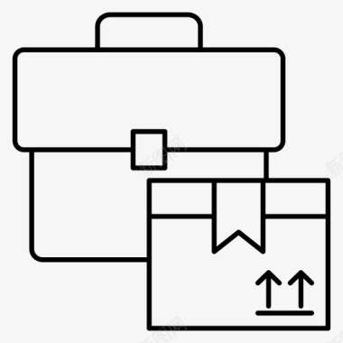 公文包箱子快递图标