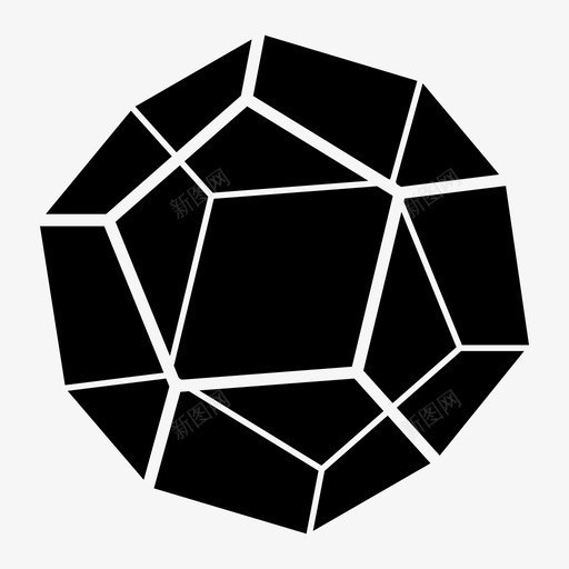 实心十二面体3d骰子svg_新图网 https://ixintu.com 十二 实心 面体 骰子 神圣 几何学 五个 柏拉 柏拉图 图式 立体
