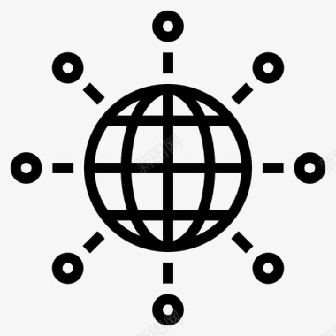 全球传播互联网世界图标
