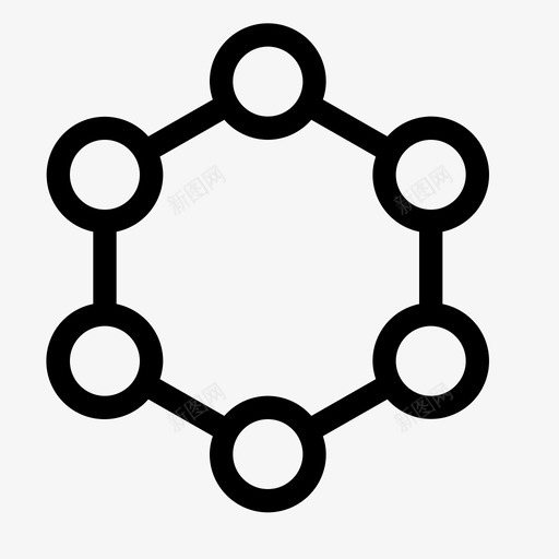 网络连接十六进制svg_新图网 https://ixintu.com 连接 网络 十六进制 集线器 节点 电源