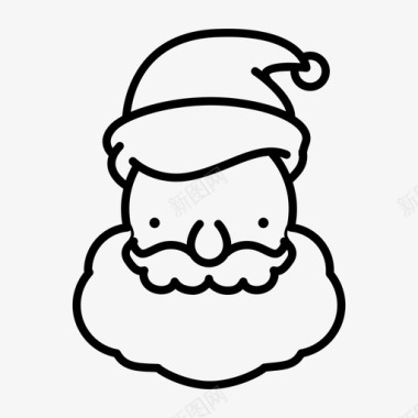 圣诞老人帽子新年图标