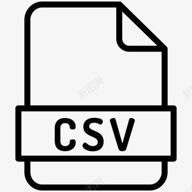 扩展名csv格式文件图标