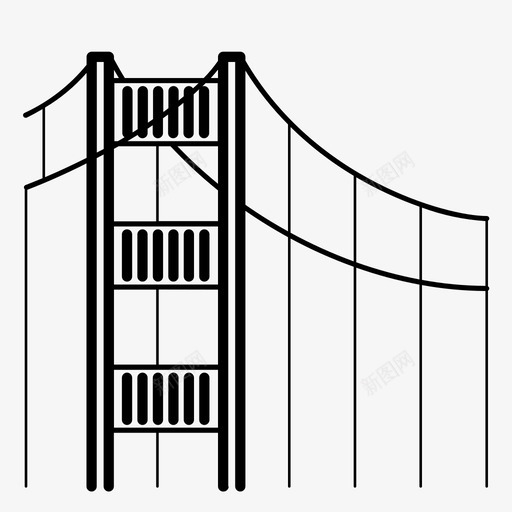 金门大桥加利福尼亚旧金山svg_新图网 https://ixintu.com 金门 大桥 加利 利福 尼亚 旧金山 美国