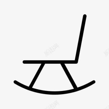 摇椅家具座位图标