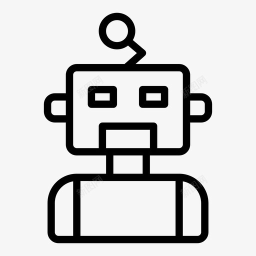 机器人人工智能svg_新图网 https://ixintu.com 机器人 人工智能 科学技术 机器 人和 线图 图标