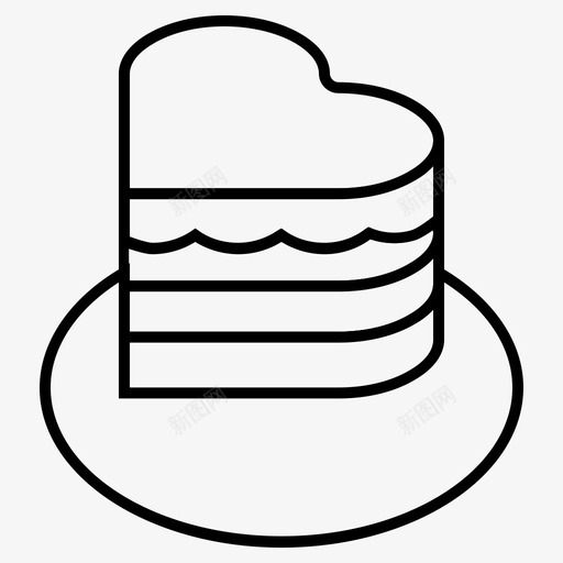 爱情蛋糕礼物svg_新图网 https://ixintu.com 情人节 爱情 蛋糕 礼物 浪漫 婚礼 轮廓 笔划