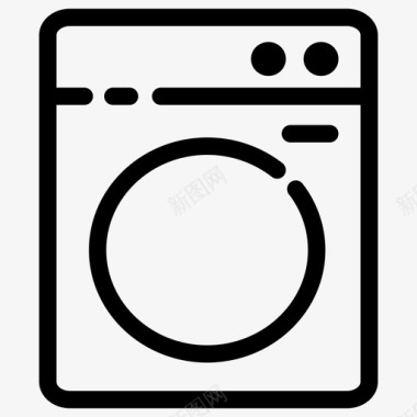 洗衣机洗衣房酒店不接驳线图标