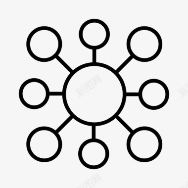 联系学术框架图标