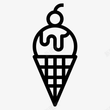 冰淇淋蛋卷甜甜图标