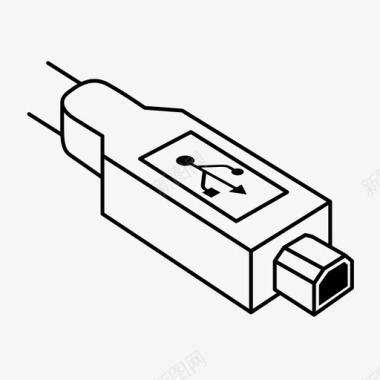 usbb端口电缆连接图标