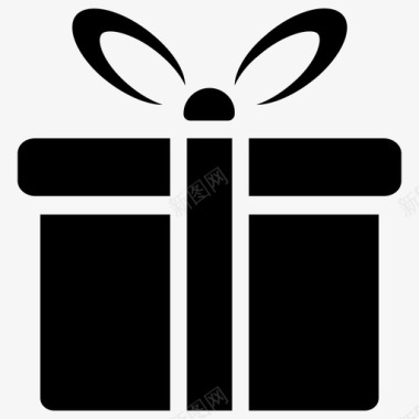 礼品礼品盒新年礼物图标