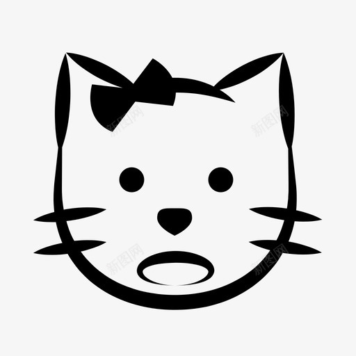小猫猫聊天svg_新图网 https://ixintu.com 宠物 小猫 聊天 凯特 悲伤