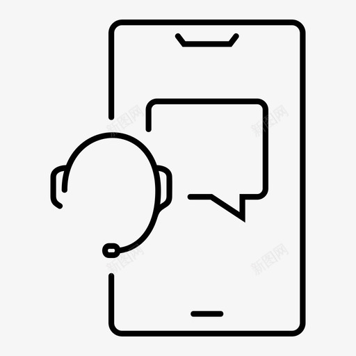 客户支持聊天帮助台智能手机svg_新图网 https://ixintu.com 客户 支持 聊天 帮助 智能 手机