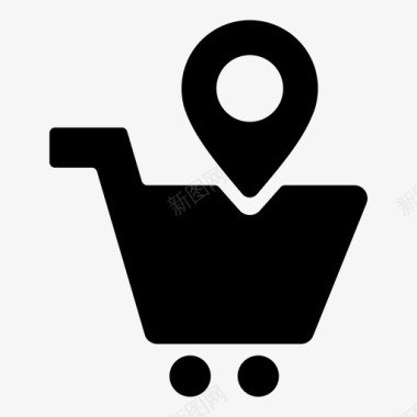 购物中心位置地图地图针图标