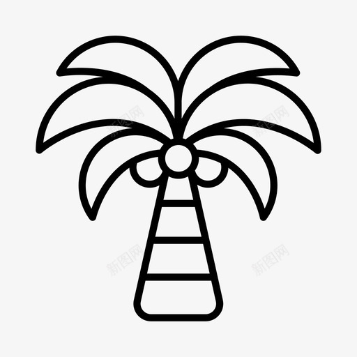 棕榈树水生海滩svg_新图网 https://ixintu.com 棕榈树 水生 海滩 海边 春假 夏季