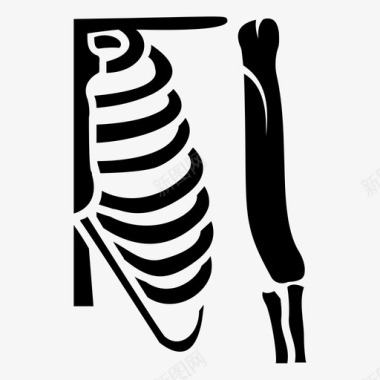 胸腔身体部位人体解剖学图标