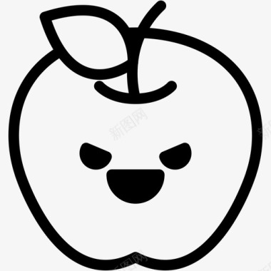 邪恶苹果表情符号图标