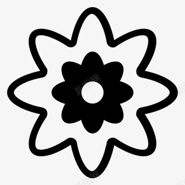 花卉画装饰花花卉设计图标