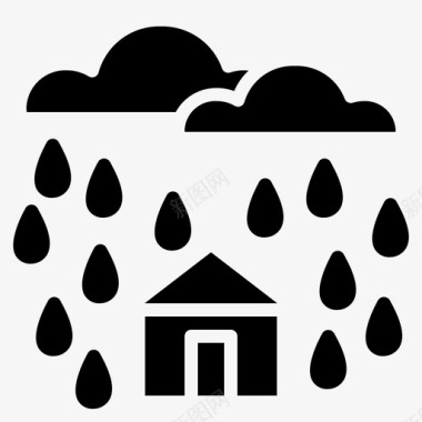 多雨气象天空图标