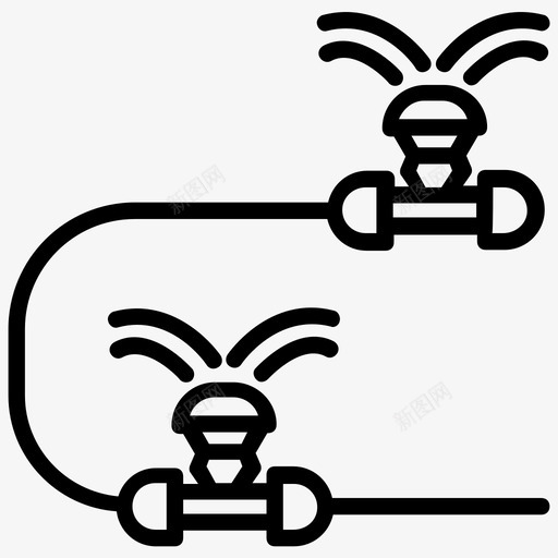 滴灌灌溉系统草坪浇水svg_新图网 https://ixintu.com 滴灌 草坪 浇水 灌溉 系统 洒水器 自动 图标