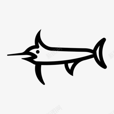 旗鱼长须鱼肉食性图标