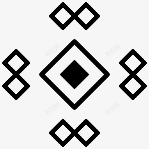 部落面具主题精神符号svg_新图网 https://ixintu.com 部落 符号 面具 主题 精神 纹身 古代 线图 图标