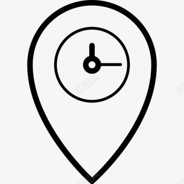 地图指针时钟位置标记图标