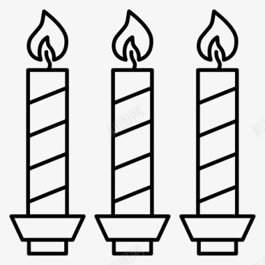 蜡烛排灯节节日图标