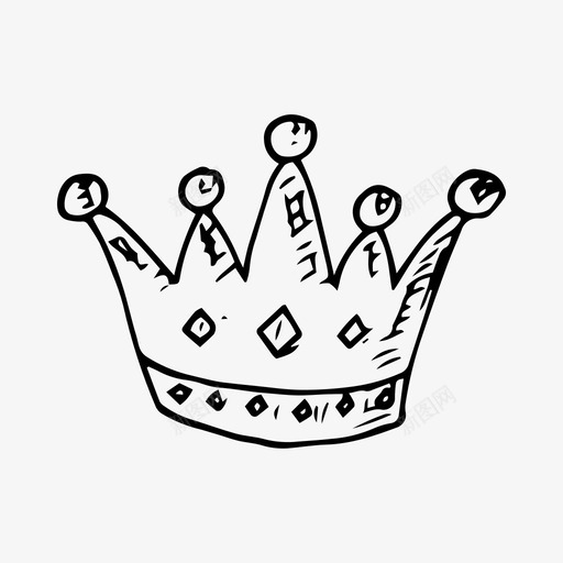 冠手绘素描svg_新图网 https://ixintu.com 手绘 素描